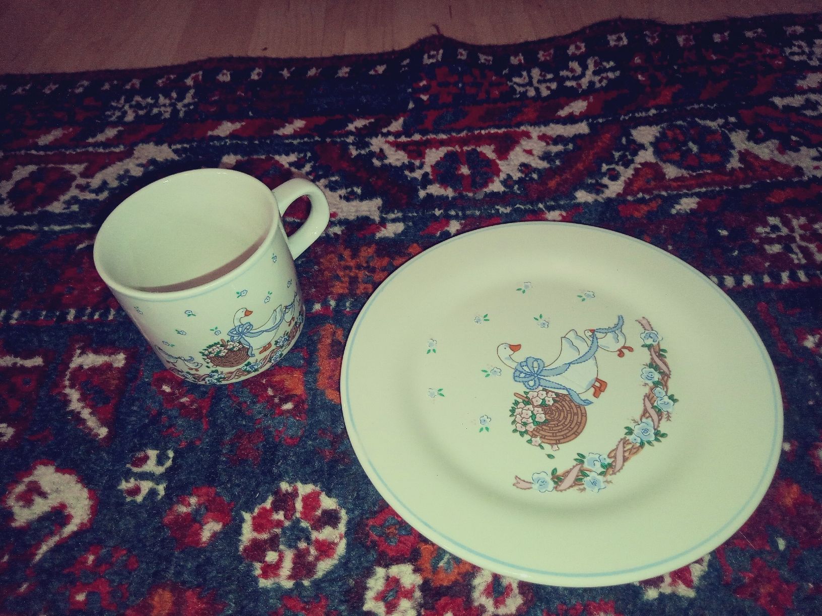Set di piatti: Kinder Geschirr Set Gänse – Usato da Münsingen venduto da N123S