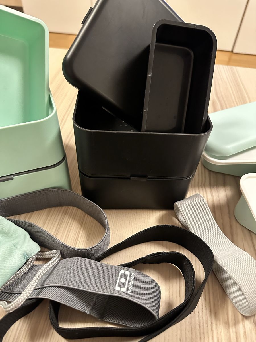 Monbento Contenitori & Simili: Monbento Lunchboxen Bento Box Behälter Set Mint & Schwarz – Usato da Langnau am Albis venduto da Flash2585 2