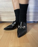 Mocassins Elya noirs avec clous pointure 37 en cuir 