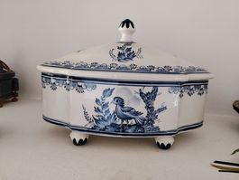 Edle Coimbra Deckeldose Portugal | Handbemalt