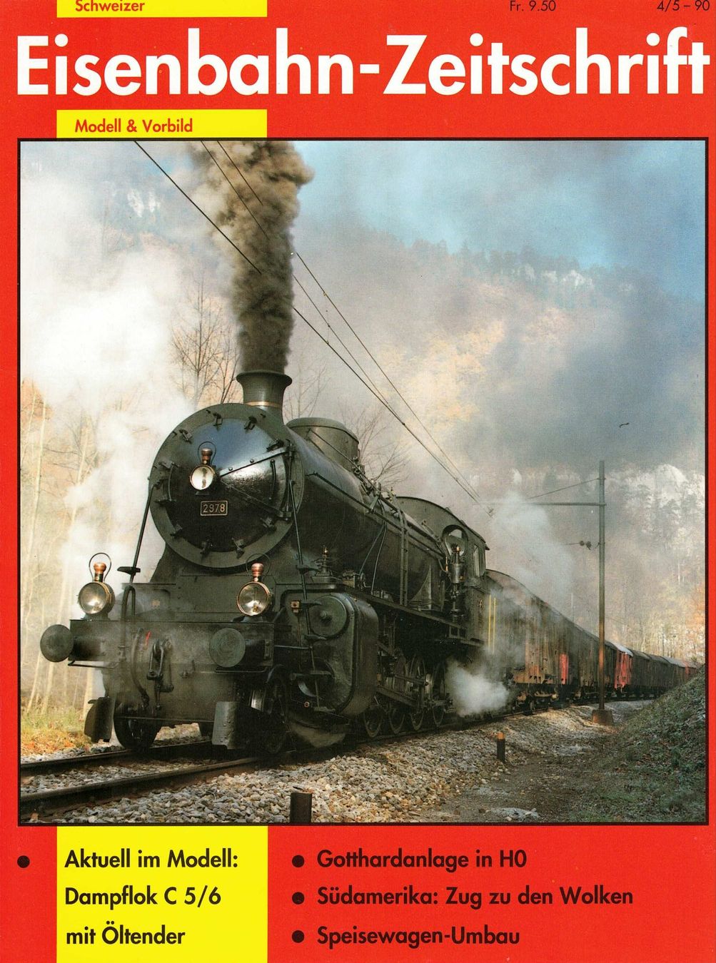 Riviste & Magazine: Eisenbahn-Zeitschrift Nr. 4-5/90 – Usato da Basel venduto da Dogana