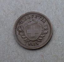 ++ 1 Rappen 1853 br.