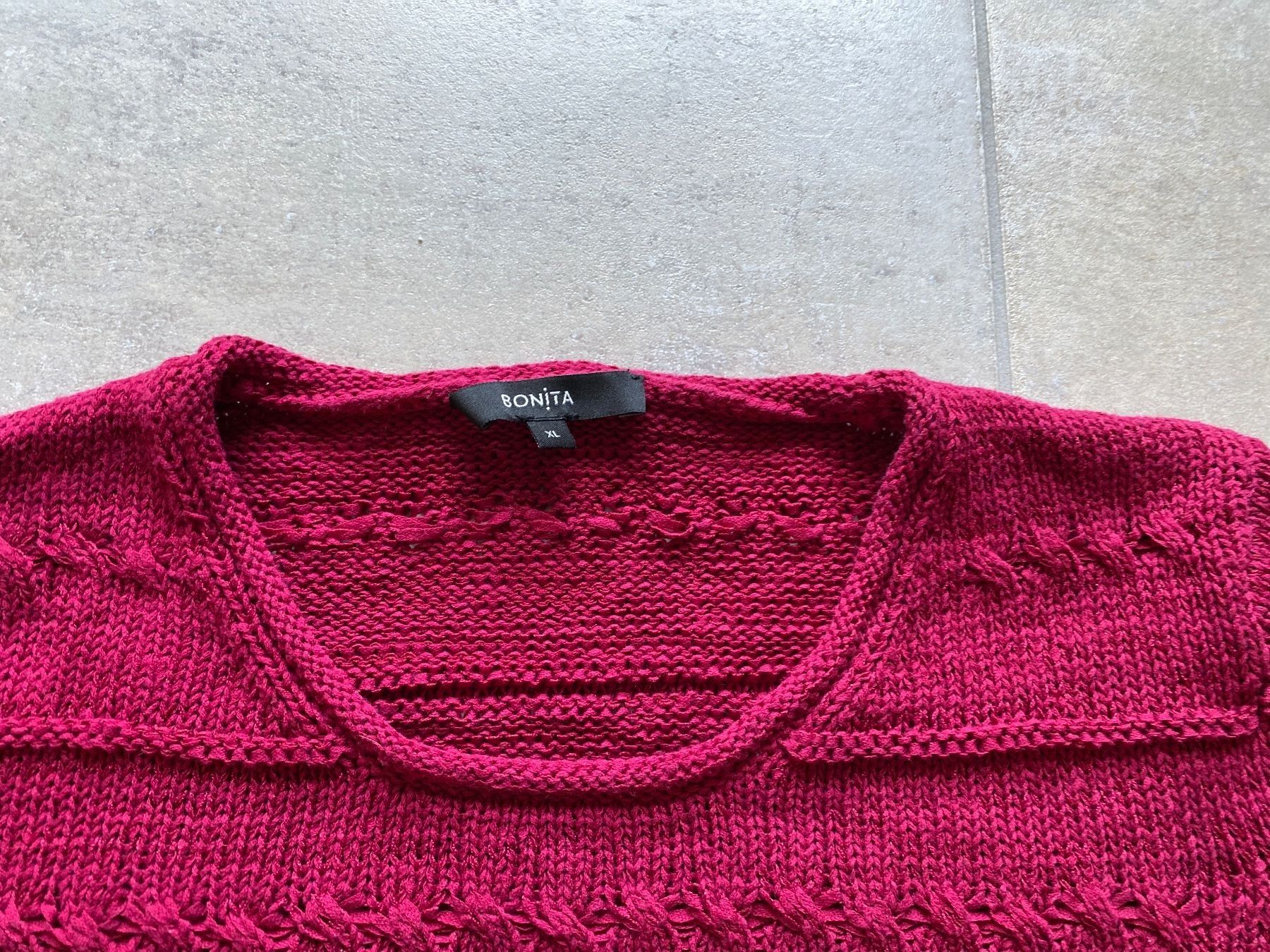 Bonita Pullover & Sweatshirts: Garn Pullover bordeaux Gr. XL BONITA – Gebraucht aus Oberlunkhofen von dreihaselnuesse 1