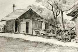 BAUPLATZ HOLLIGEN, Zeichnung, wohl von Gustav Stettler
