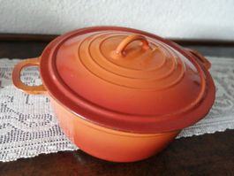 Gusseisen Pfanne mit Emailbelag 24 cm sehr guter Zustand