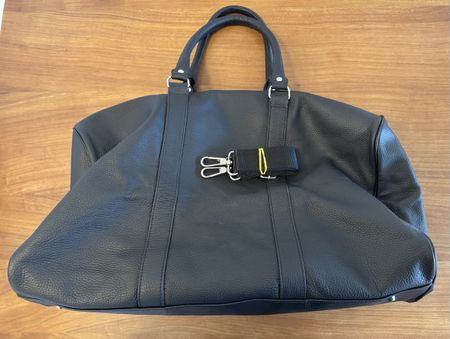 Schwarze Weekender Leder Reisetasche Vera Pelle 🇮🇹 55x36