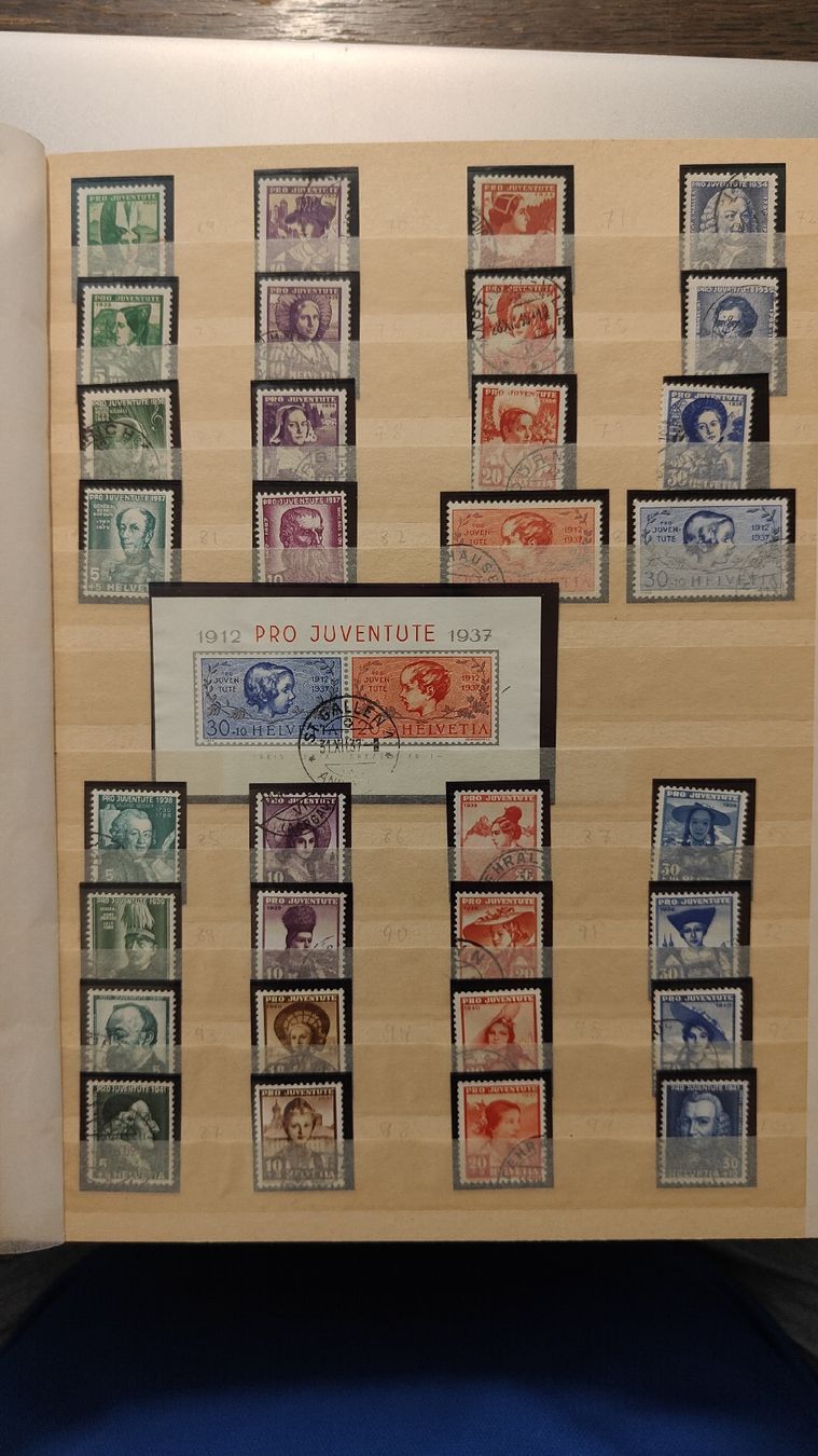 Tutti i francobolli: Super Sammlung Pro Juventute  – Usato da Riniken venduto da ChriguG75 3