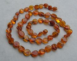 ♥ ELEGANT / KETTE / Baltischer Bernstein / RÄDLI / COGNAC
