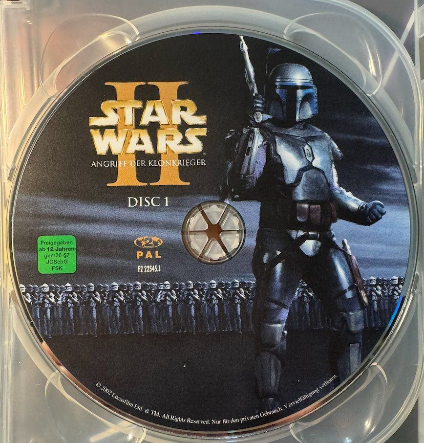 Tutti i DVDs: 2 DVDs STAR WARS II - ANGRIFF DER KLONKRIEGER – Usato da Wisen venduto da gigisna 2