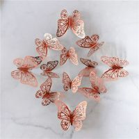 12Stk. 3D Schmetterling Wand Aufkleber