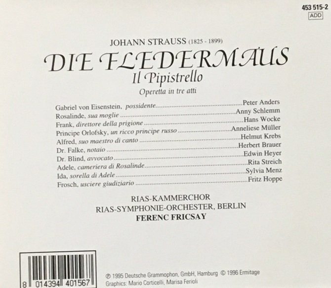 CD: Johann Strauss - Die Fledermaus – Usato da Grüningen venduto da azulamarillo 1