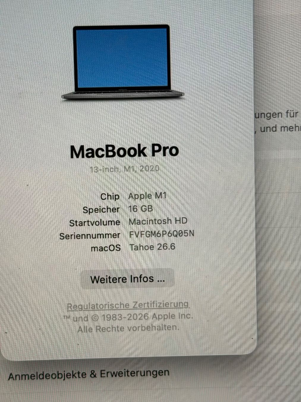 Apple Notebook: Macbook pro 13.  2020 – Usato da Schattdorf venduto da Kofi57 1