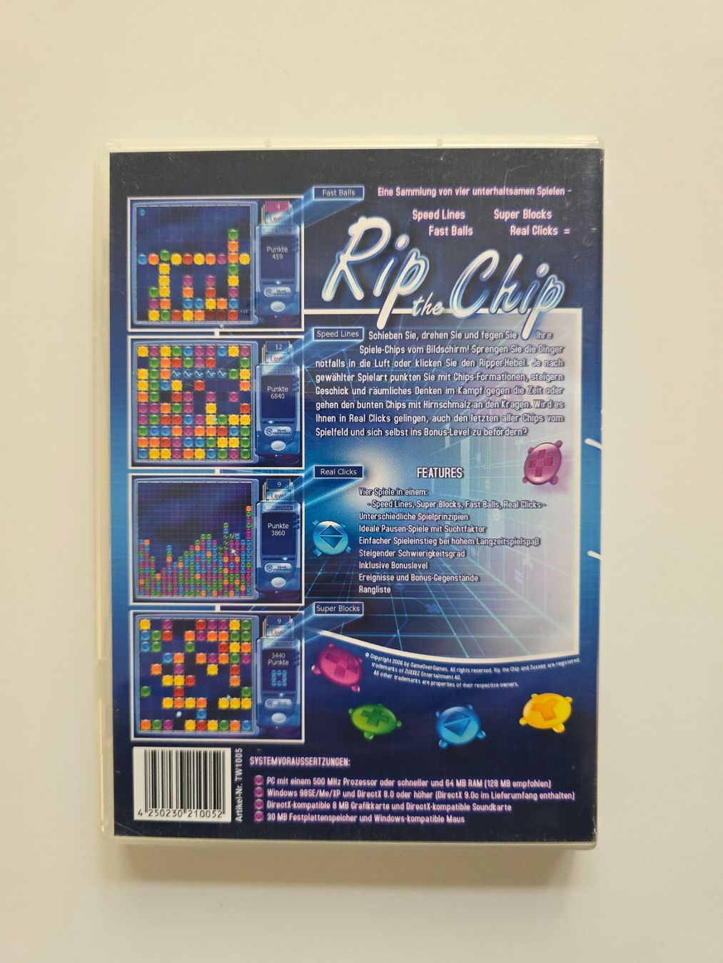 Giochi: CD-ROM Kultspiel Rip the Chip – Usato da Dättlikon venduto da Wundertuete_ 1