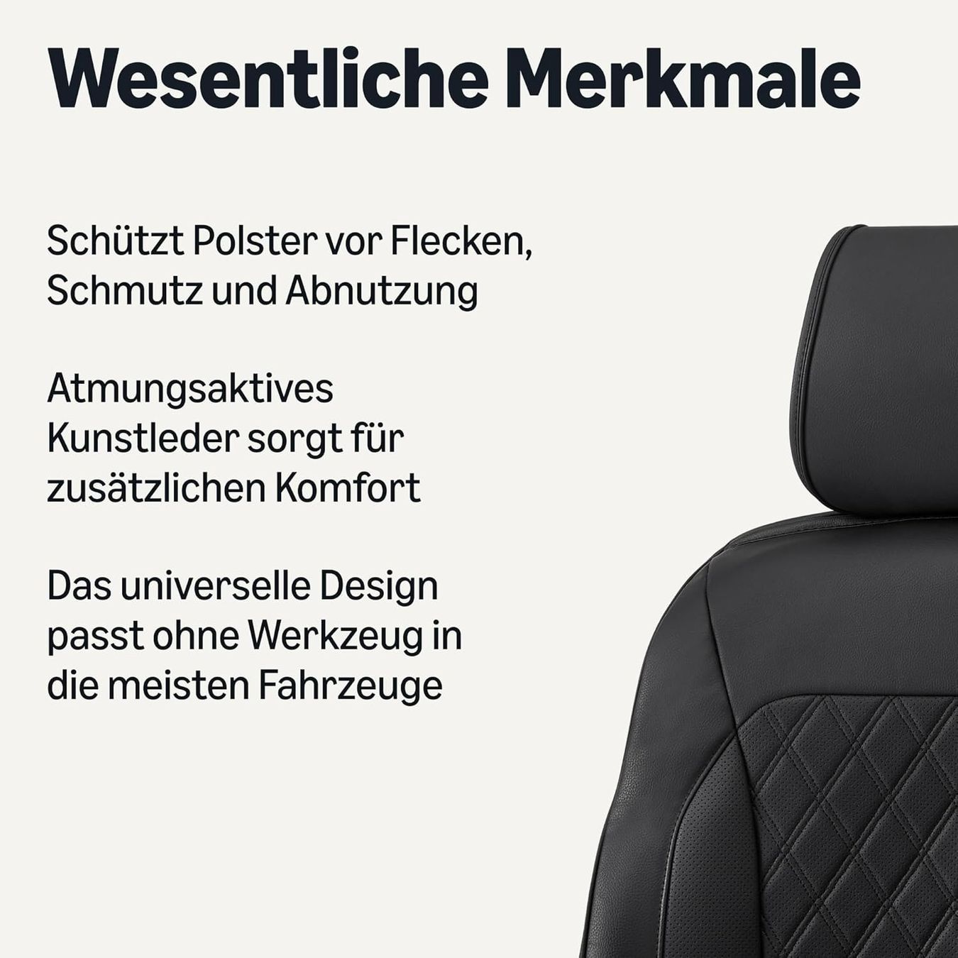 Tutti i ricambio: Autositzbezüge Kunstleder schwarz 2er-Pack – Nuovo e nell'imballaggio originale da Suhr venduto da SchnapperCH 1