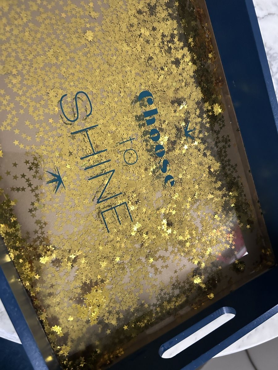 Piatti di portata: Blue and gold serving tray with stars, rustic style – Usato da Biel/Bienne venduto da zit_v5yc 2
