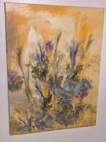 Magy Seiler Acrylgemälde signiert Nr. 9 Blaue Blumen
