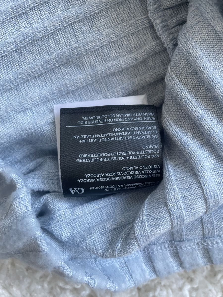 C&A Vestiti: Robe bleu clair à volants taille L neuve – Nuovo e nell'imballaggio originale da Versoix venduto da Pti-pois 2