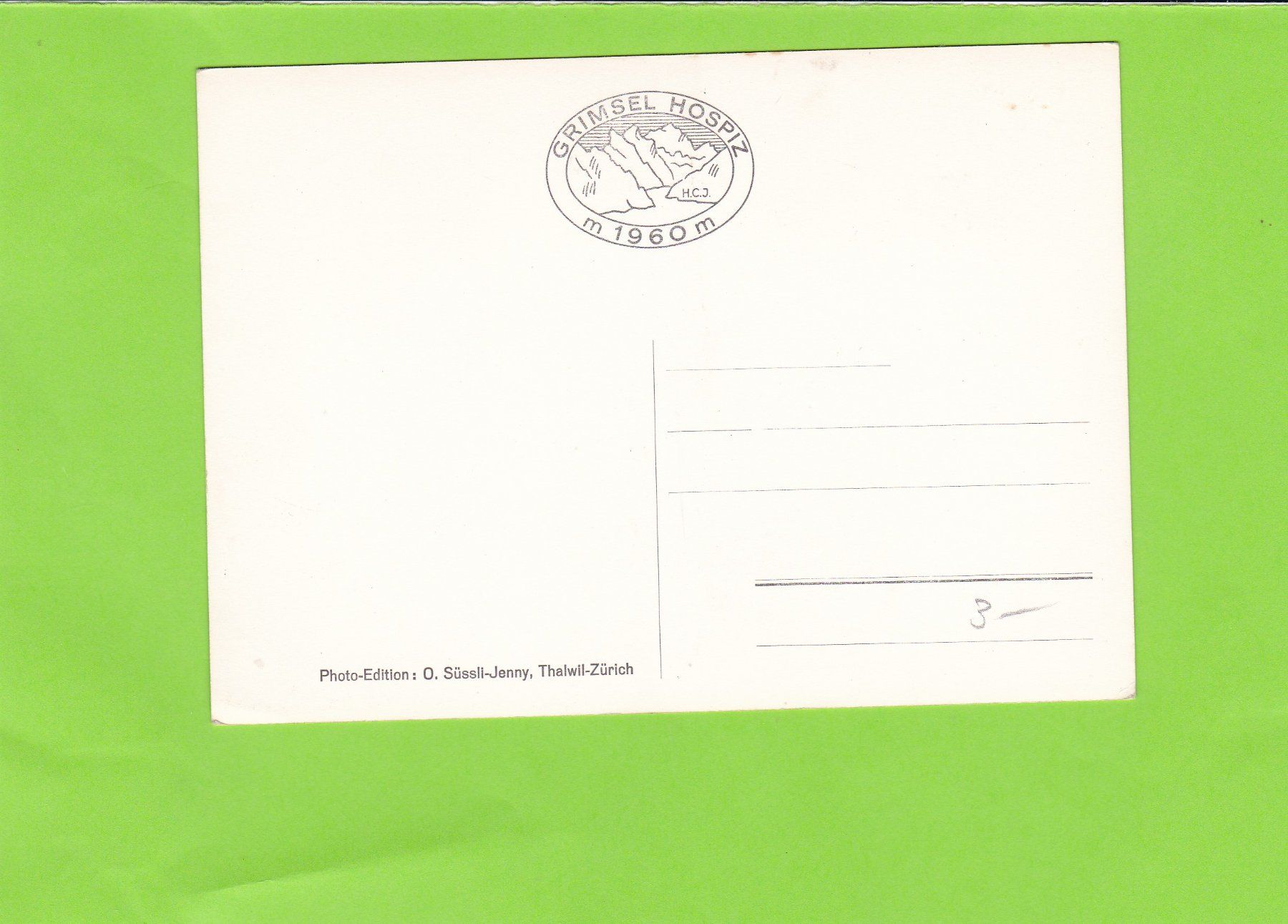 Cartoline postali: Grimsel-Hospiz – Usato da St. Peterzell venduto da neckertal 1