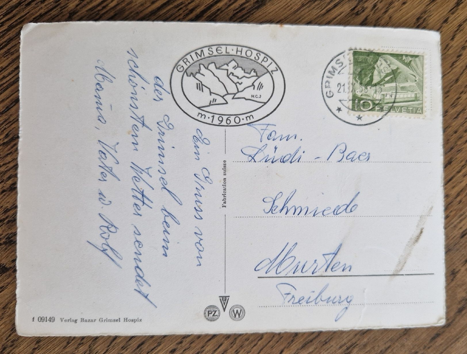 Cartoline postali: Grimsel Hospiz, Oldtimer 1956 – Usato da Ebikon venduto da Donar50 3