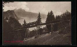 AK Rigibahn auf der Schnurtobelbrücke