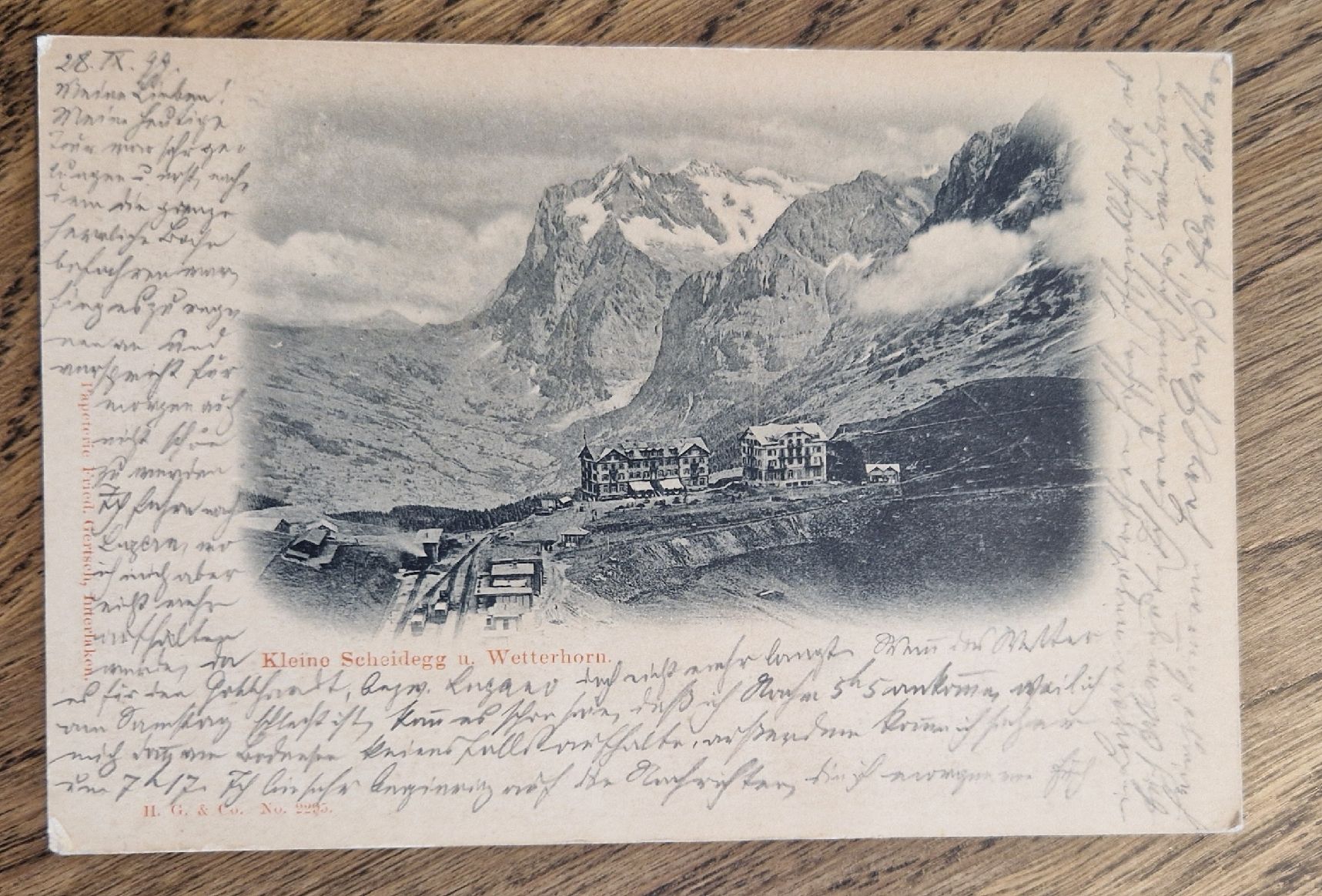 Ansichtskarten: Kleine Scheidegg 1899, n. München – Gebraucht aus Ebikon von Donar50