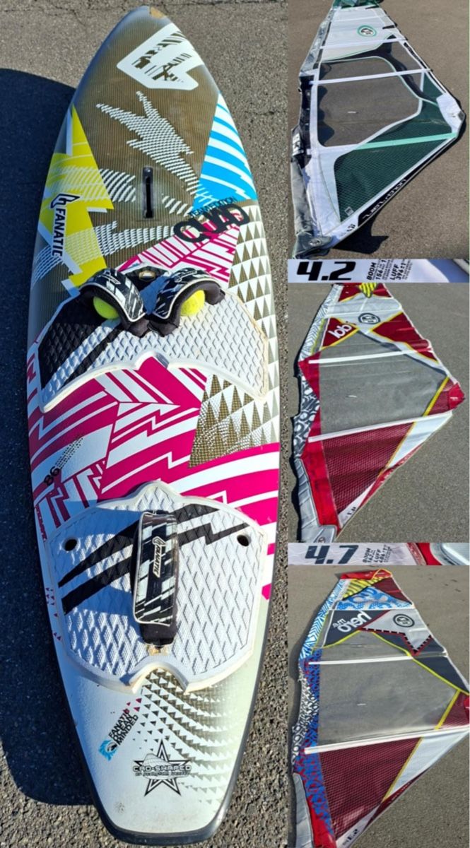 Tavole da surf e di nuoto: Top Windsurf Wave Ausrüstung komplett – Usato da Fällanden venduto da Mistral018