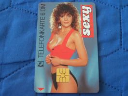 Telefonkarte Motiv Sexy gebraucht 6 DM Wertkarte