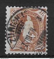 CH100b - Helvetia debout 100b vollstempel Zurich