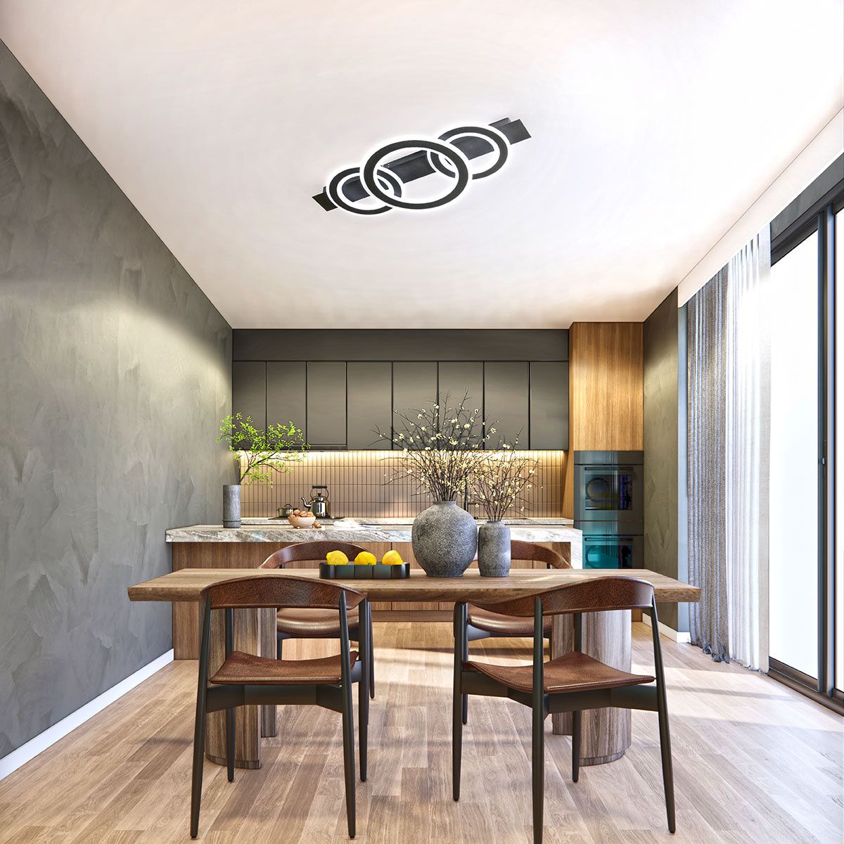 Lampadari & plafoniere: LED Deckenleuchte, Ringe, 77 cm x 36 cm – Nuovo (secondo la descrizione) da Kreuzlingen venduto da Smart-Light 2