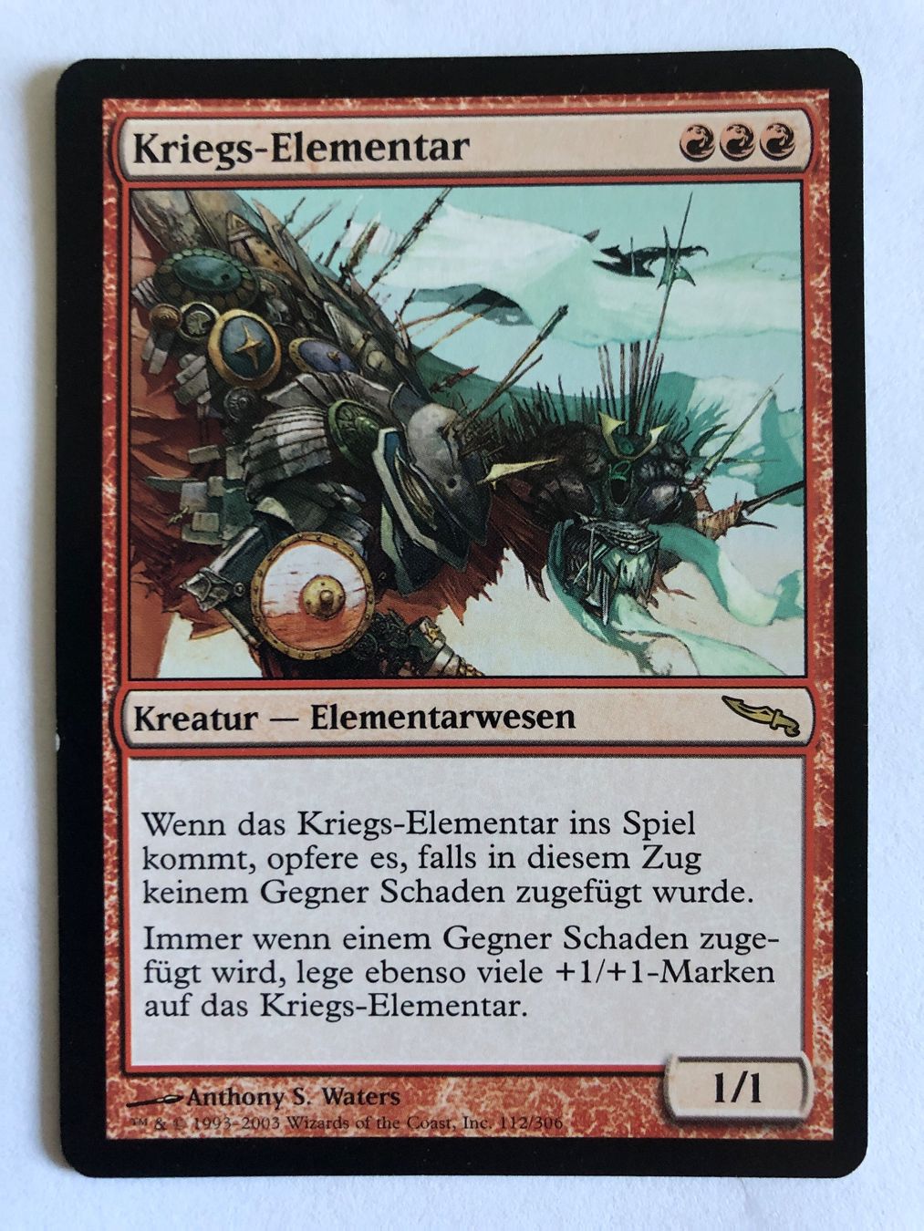 Magic The Gathering Carte collezionabili: MTG - Kriegs Elementar – Usato da Basel venduto da Melchior5