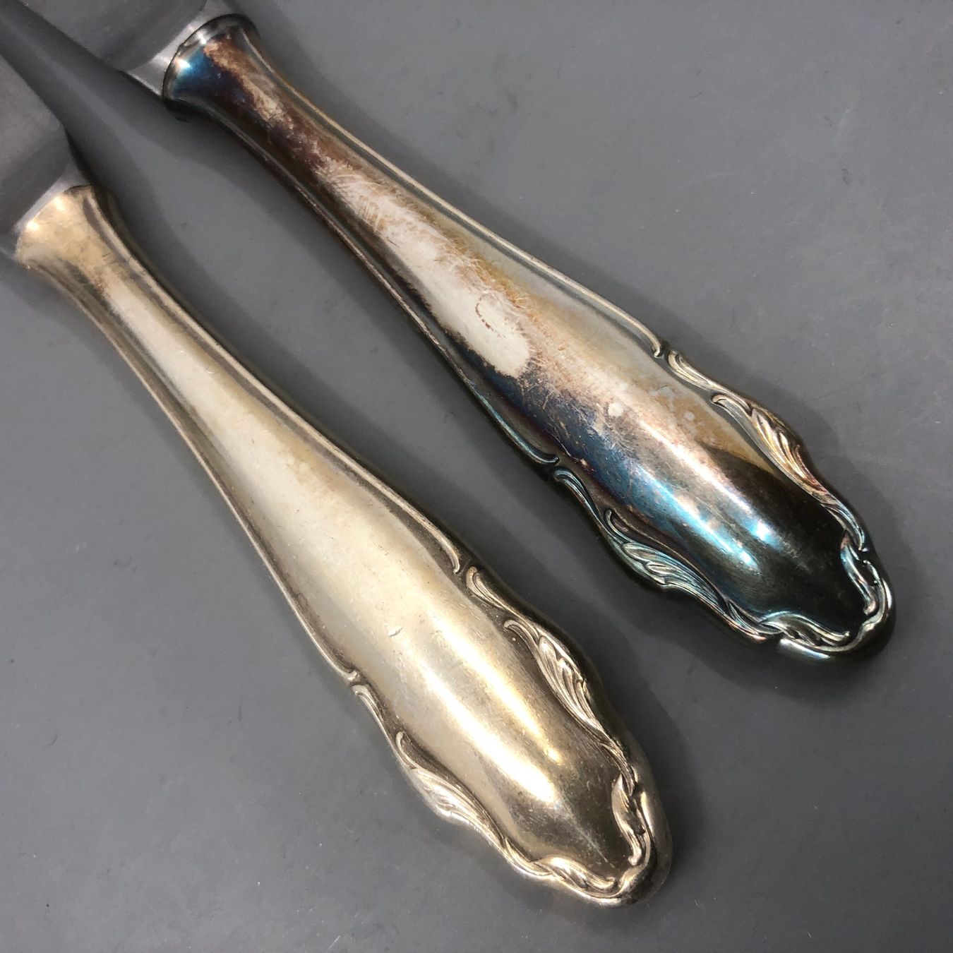 WMF Besteck: 2 Dessertmesser versilbert WMF Modell 2200 – Gebraucht aus Basel von Tiabeanie