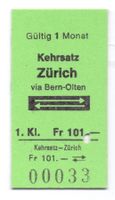 Billette Kehrsatz - Zürich