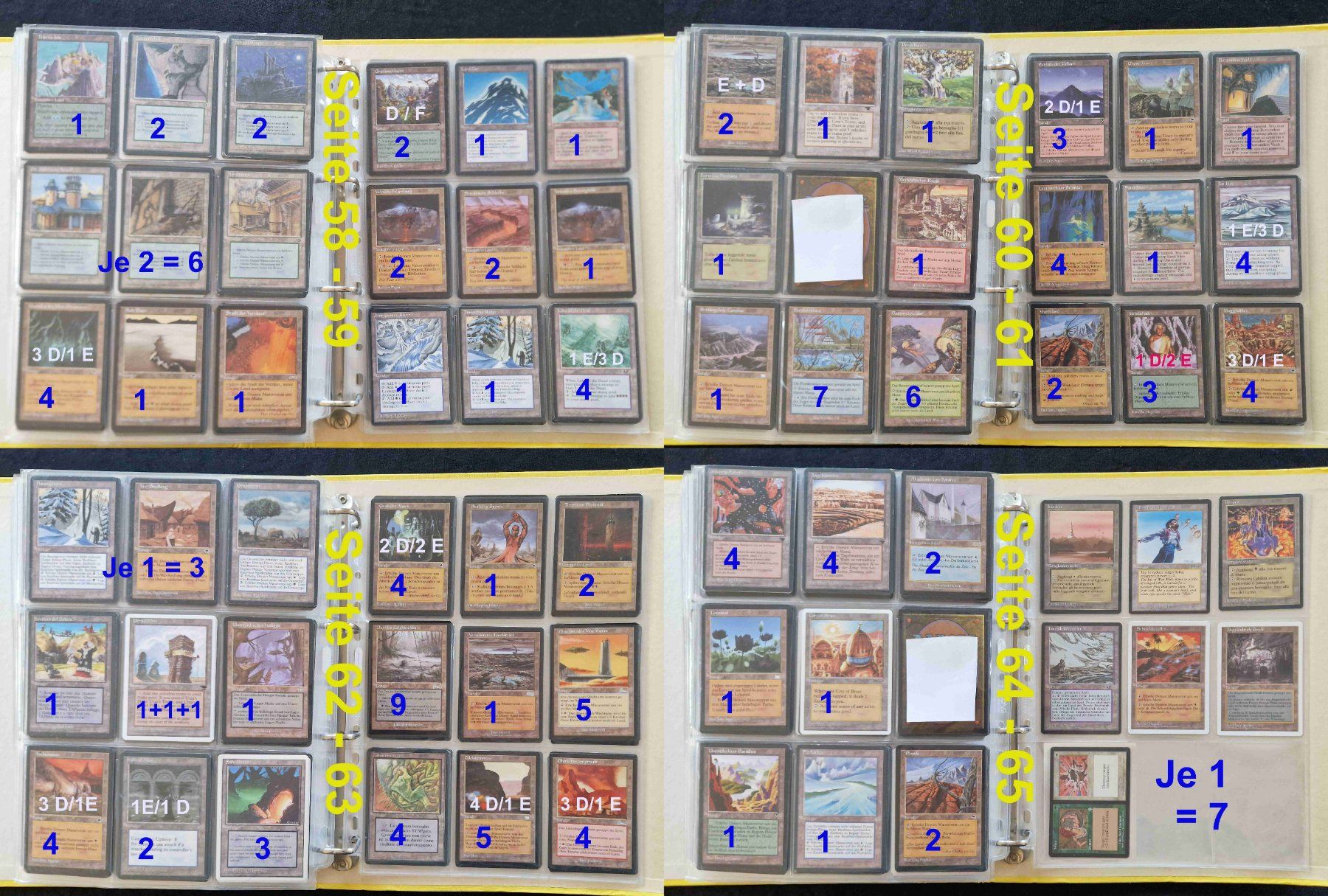Magic The Gathering Carte collezionabili: Magic The Gathering #5 Ordner: 1263 Karten& Total 552 Bilder – Usato da Zürich venduto da silver-team 9
