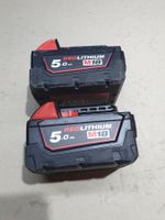 2 Milwaukee Akkus 18V 5Ah Gebraucht