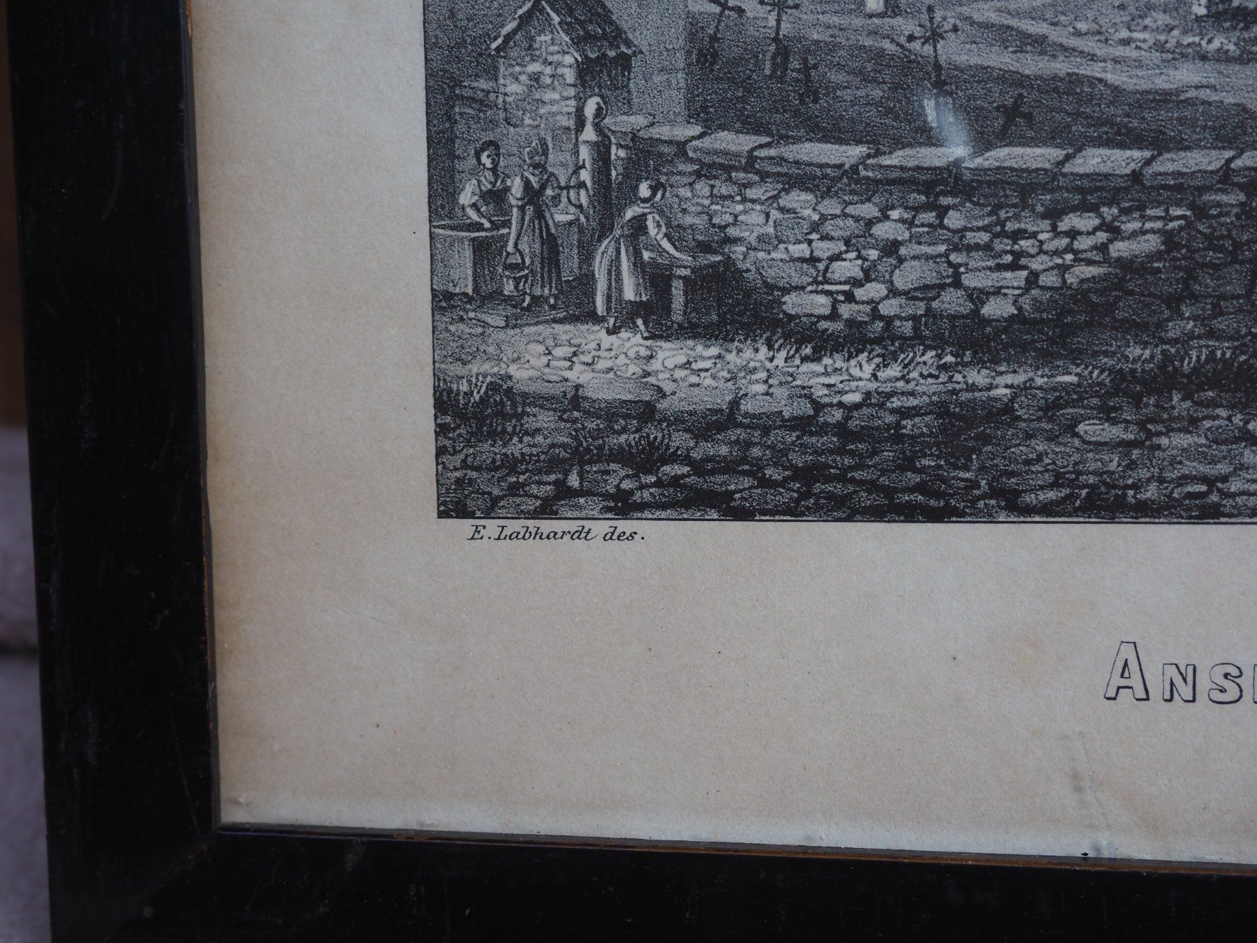 Grafica & Litografie: Litho: Ansicht der Kirche in Glarus – Usato da Schänis venduto da Lobelie1 3