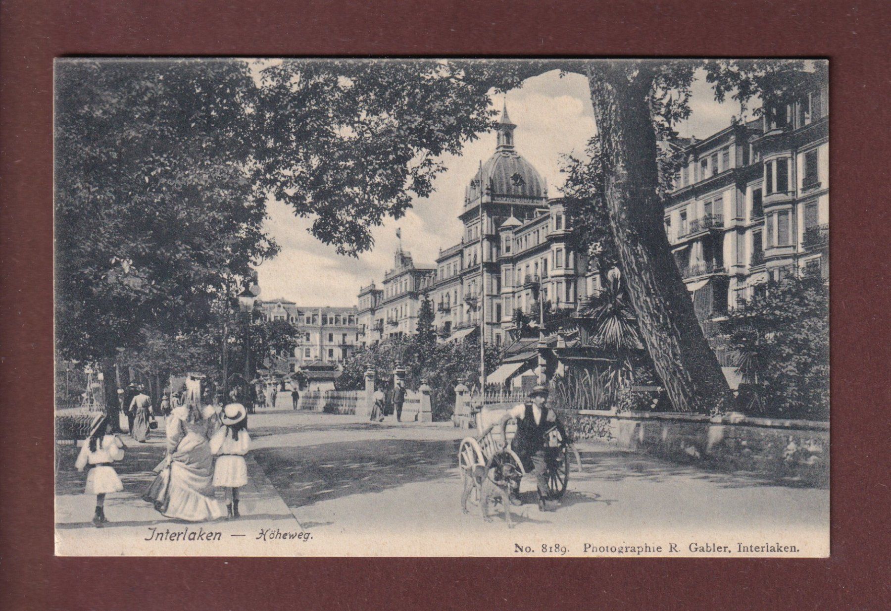 Cartoline postali: INTERLAKEN - Höheweg - 1907 – Usato da Pully venduto da nicecards