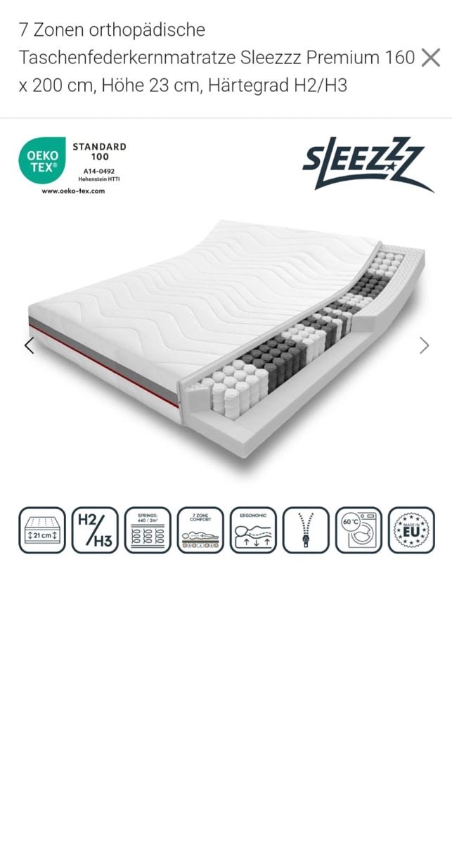 Matelas: Matratze – Neuf (Voir description) à Gretzenbach par Cantate 1