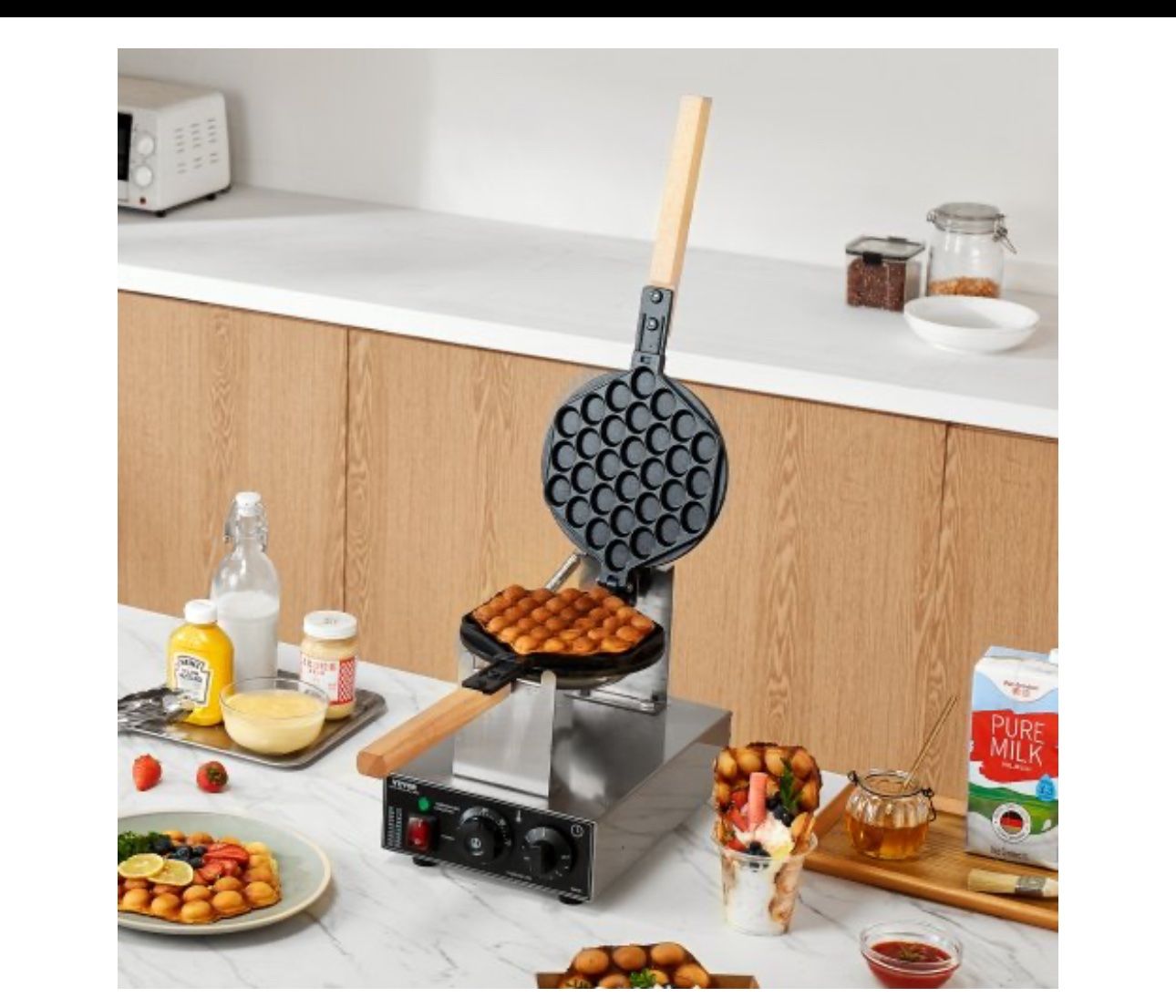 Küchengeräte: Bubble Waffle Maker Eierwaffel 1400W Waffeleisen 50-250°C – Neu und originalverpackt aus Amriswil von JaJa-Express 7