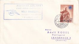 Erstflug AUA Venedig - Innsbruck 1960, ab San Marino