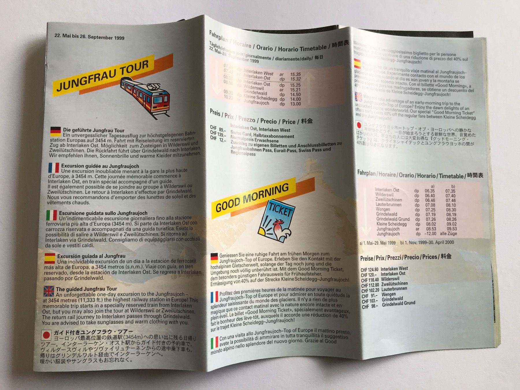 Dokumente: Fahrnplan vom Jahre 1999/2000 – Gebraucht aus Feldmeilen von Allerlei3112 3