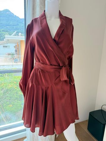 Zimmermann Seidenwickelkleid Gr. 1, Kupfer, neuwertig