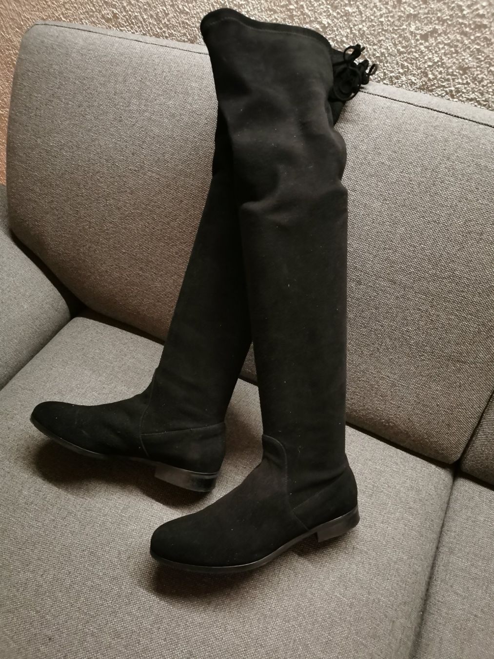 Navyboot Damenschuhe: Navyboot Overknee Boots Gr. 38 black – Gebraucht aus Forch von nadinepalermo