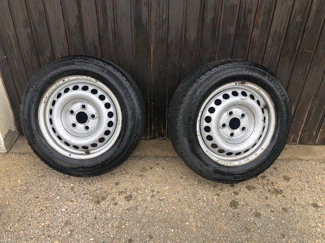 2 Jantes Acier Pour Remorque 6.00x10 - 5x112 ET-4 - Charge Max 760 Kg