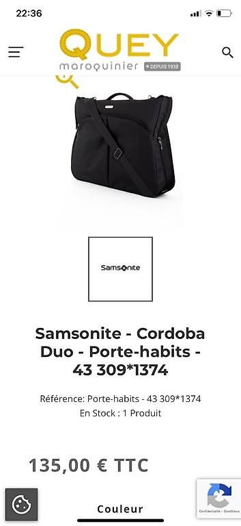 Valigie: Porte-habits Samsonite – Usato da Colombier venduto da Labuse 1