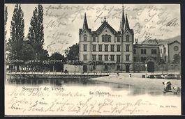 AK Vevey, Le Chateau, 1902
