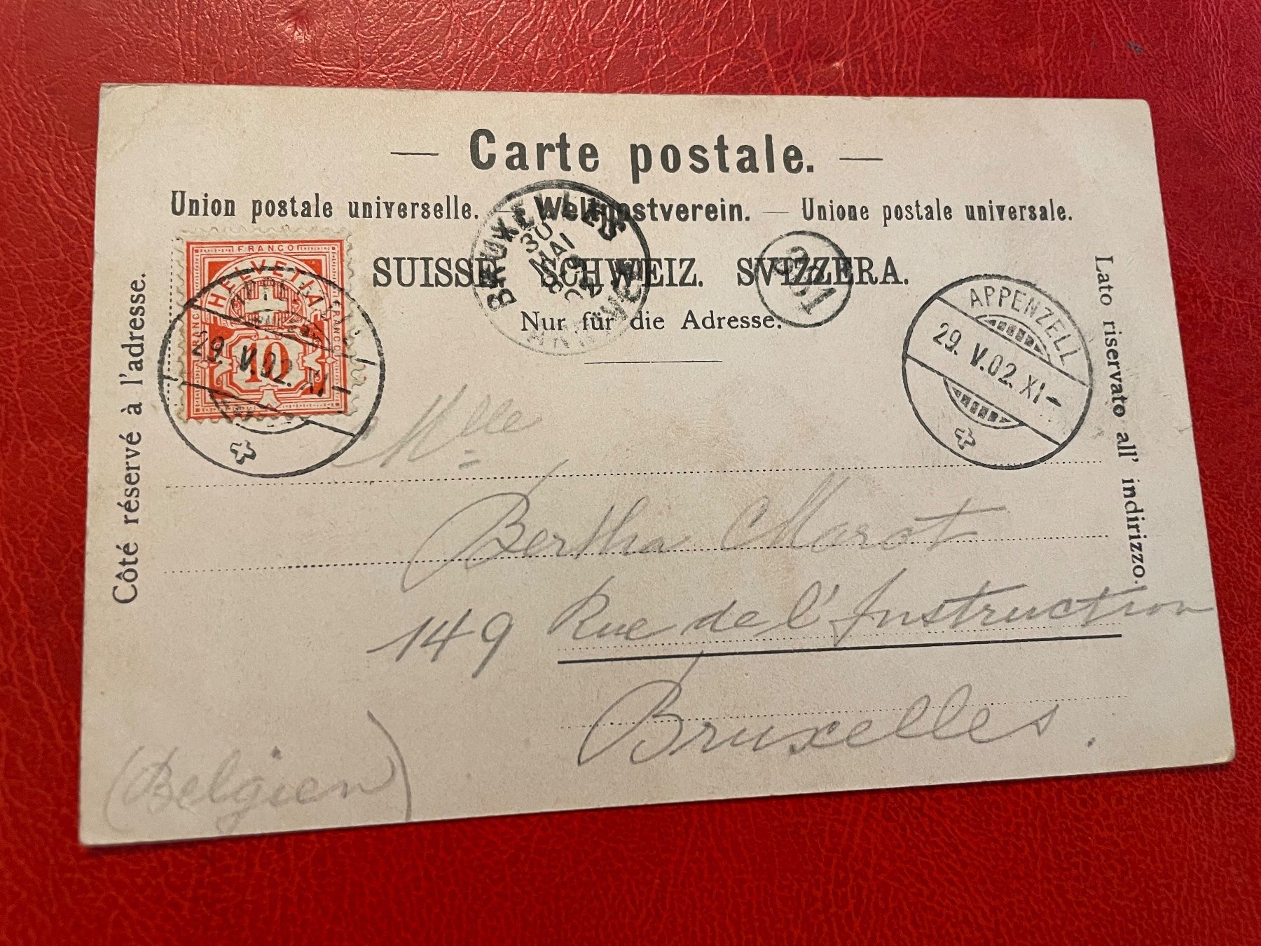 Cartoline postali: 1902 Gruss aus Appenzell – Usato da St-Légier-Chiésaz venduto da Theo006 1