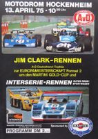 Programm Jim Clark Rennen Hockenheim von 1975