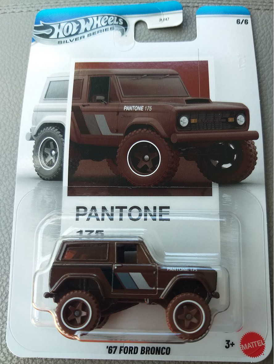 Ford Modellini d'auto: Hot Wheels Silver Series Pantone Ford Bronco – Nuovo e nell'imballaggio originale da Brugg AG venduto da Evilweevil