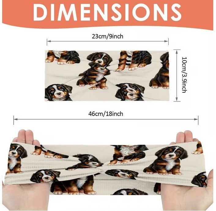 Accessori per capelli: HAARBAND, ELASTISCH MIT ROTTWEILER WELPEN  NEU – Nuovo e nell'imballaggio originale da Bad Ragaz venduto da Schtupsi 1