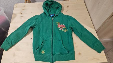 Grüne Mädchen Kapuzenjacke, Gr. 128